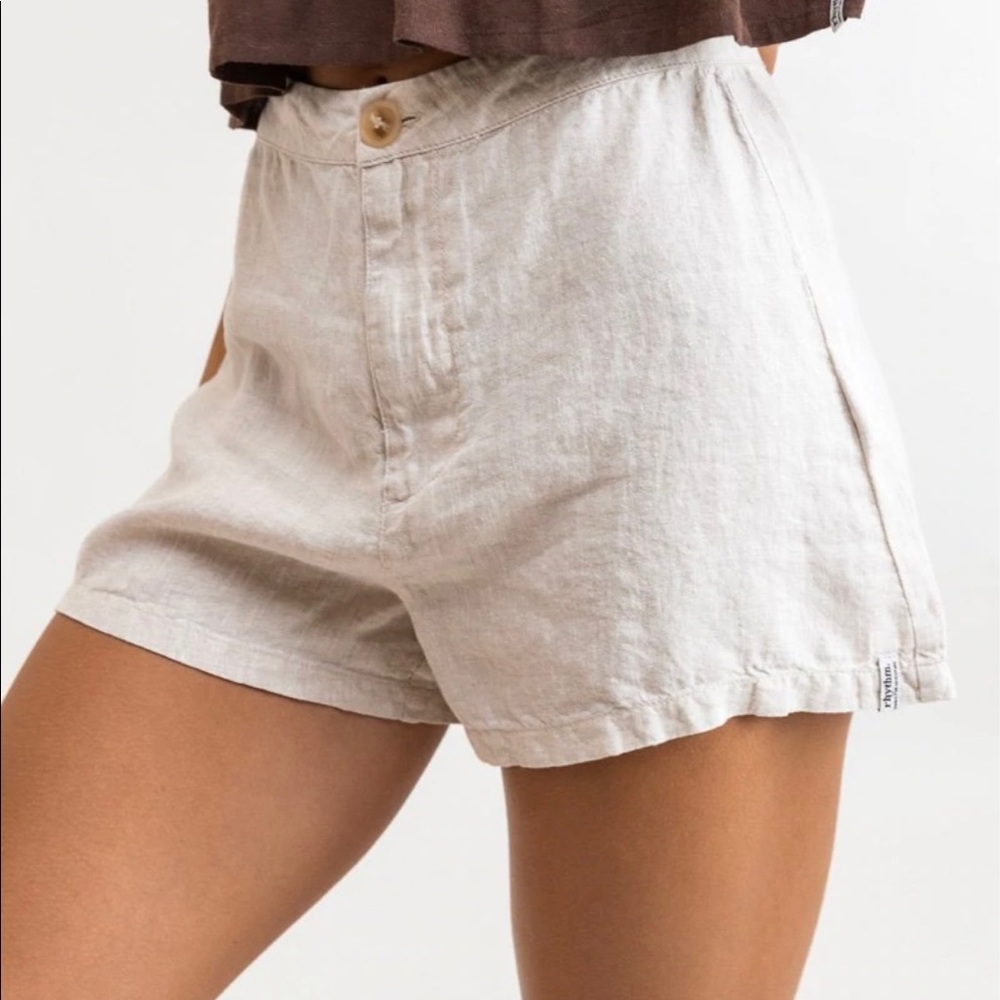 Rhythm Linen shorts, Southport style in natural